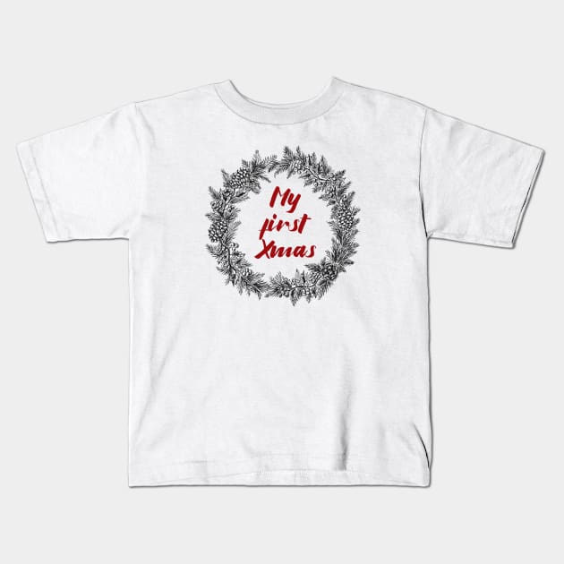 My first Xmas Kids T-Shirt by rachelsfinelines